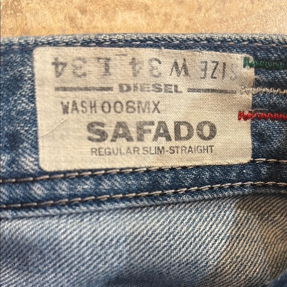 Diesel Blue Slim Straight Jeans Men's 34x34 - Picture 2 of 10